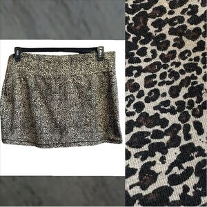 Micro Mini Skirt Cotton Blend Cheetah Print Y2K mini skirt 3X